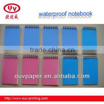 100% Waterproof paper notebook, 120gsm stone paper with 0.8mm thickness PP