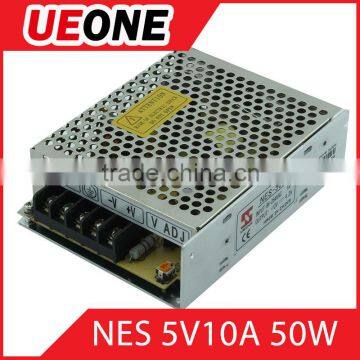 CE RoHS Universal AC Input 50W 5V Switching Power Supply NES-50-5
