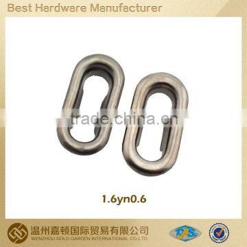 Good quality 16mm*6mm metal Oval Grommet for Apparel Shoe bag