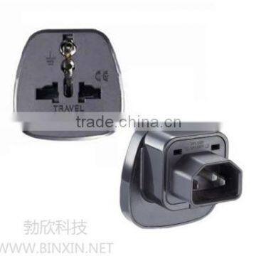 Hot selling universal to IEC 320 C14 male plug adapter power converter with safety shutter