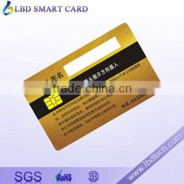 Offset Printing AT24C128 Contact Magnetic Stripe Smart Card