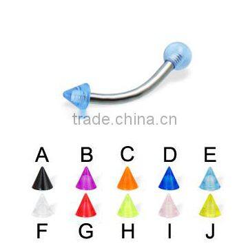 Wholesale vibrating body piercing jewelry 14g eyebrow ring