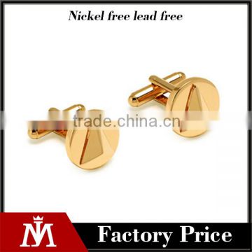 Stainless steel gold plated 3D insignia cufflinks