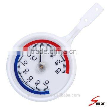 Suspensible White Refrigerator Dial Thermometer blue and red indication