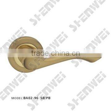 BA02-96 SB/PB brass door handle