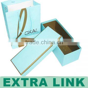 paper bag and paper packaging box two pieces one set