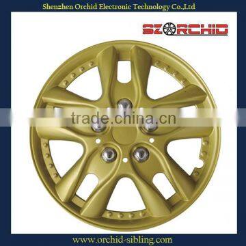 aftermarket 15" plastic yellow custom wheel hubcaps