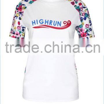 Sublimated Rash Guard design Surfing for woman