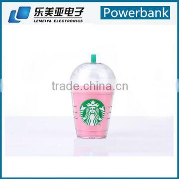 Starbucks cup mobile power bank/Universal power bank charger/Portable rechargeable power bank