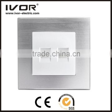 2016 new design IVOR aluminum 13A Multi functional socket outlet. electrical wall switch socket