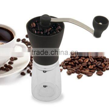 High quality Portable manual coffee grinder/coffee mill with Hand Crank