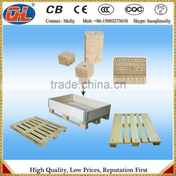 wood working wood block press machine | hot press wood pallet block leg machine