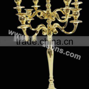 Gold plated candelabra and centerpieces for wedding manufactured by Royal De Wajidsons in India