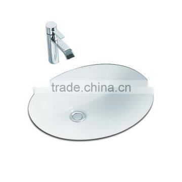 New design smooth glazed white undercouter washbasin