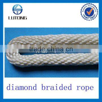 white 10mm diamond polyester braided rope