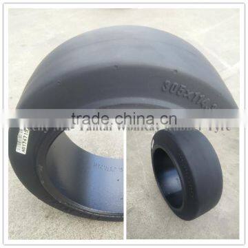 smooth pattern 13 inch press on solid rubber wheels 13 1/2x5 1/2x8 13.5x5.5x8 for forklift