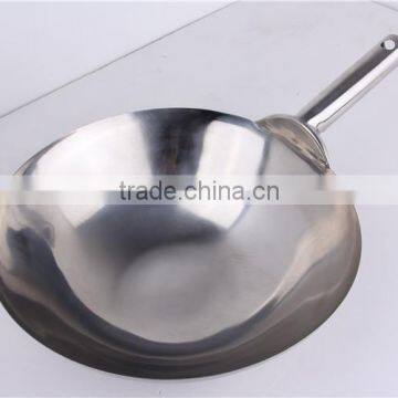 SGS Certificate Best 16 Inch Round Mini Stainless Steel Wok