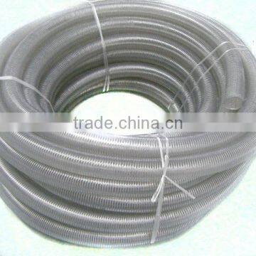 Clear Spiral Steel Flexible PVC Tubing spiral steel