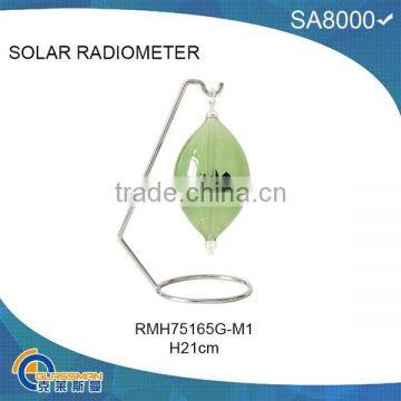 hanging green crookes radiometer with metal stand RMH75165G-M1