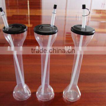 Plastic Beer Cup Yard Glass Yard Slush Ice Cup Yard Beer Slush Cup With Lid and Straw photo-2