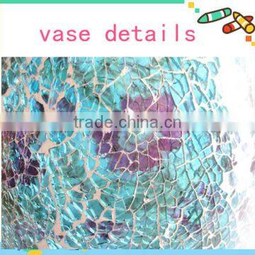 Gorgeous Design Antique Stained Jewelry Blue Flower Murano Glass Decorations photo-3