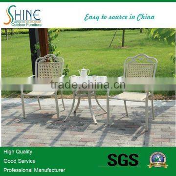 Luxury patio casting aluminum chairs with table(2+1) SCAF38