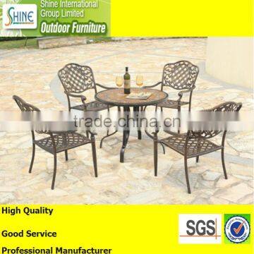 Outdoor furniture cast aluminum dining table and chair for garden furniture patio furniture