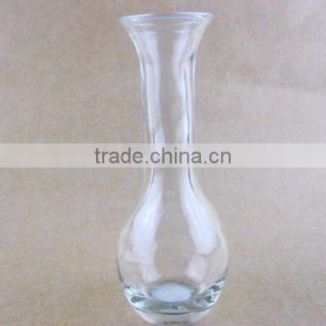 clear glass vase / flower bottle