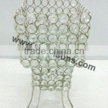 crystal beaded votive candle holders for wedding decorations and home decor