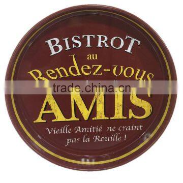 Round Printing Metal Serving Tray/ Party Tray photo-5