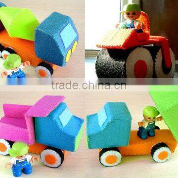 hot sale high quality handmade promotional new product handmade eco friendly cheap wholesale felt cute truck shaped toy