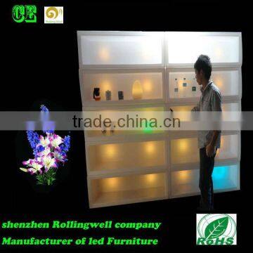 Hot Sale! Colorful led bathroom vanity cabinet Home decorative tv cabinet/glass key cabinet