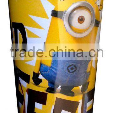 450ml Changeable insert paper plastic travel mug with plastic lid