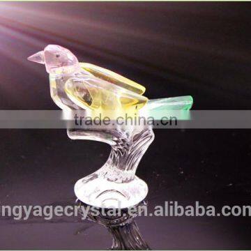 Colorful lovely crystal bird with base as nice crystal souvenir gift/corporate promotional gift