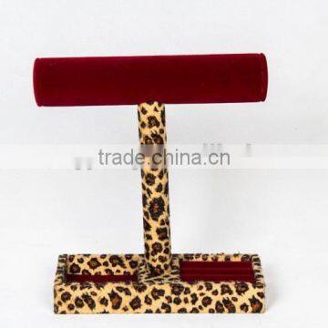 Jewelry Colorful Velvet Bracelet Jewelry Display Stand with ring tray