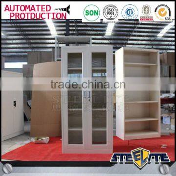 Laboratory equipment 2 glass doors lab steel cupboard