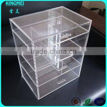 Plastic Acrylic PMMA Lucite Drawer Cosmetics Storage Box With Handles photo-2
