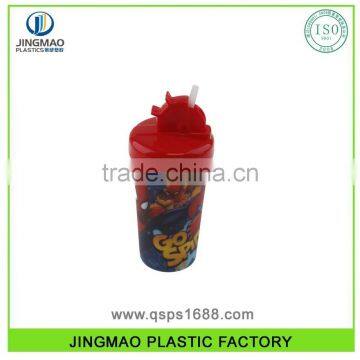 New design Cartoon Hotsale Plastic Cup With Straw And lid
