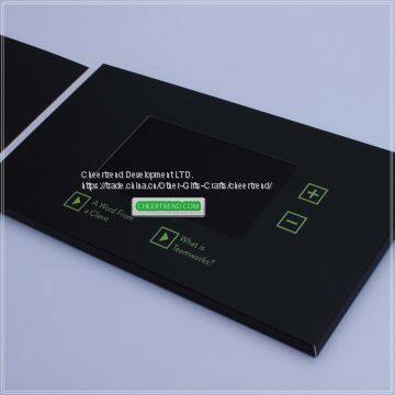 Company Marketing Black Color Printing Video Brochure 4.3