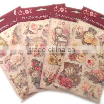 Paper 3D Sticker, Hot Sale 3D Decoupage Stickers, Craft Gift Sticker for Decoration photo-6