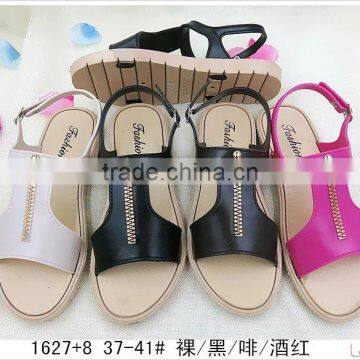 new design fashion with zipper sandal for women