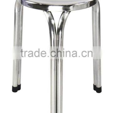 2016 Skidproof Round Restaurant Dinner Three Leg Stainless Steel Chair