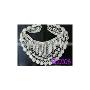 BL 0106 handmade pretty cotton beaded embroidery lace collar for dresses