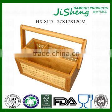 Multi-function Portable Bamboo Wooden Tool Box