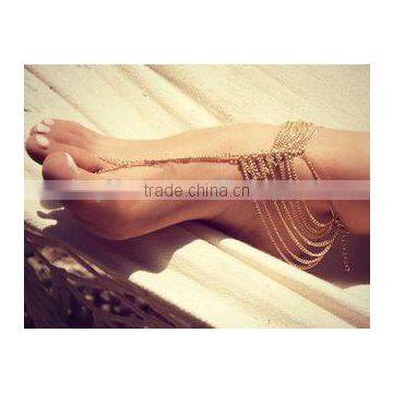 Ancient handmade layered chain anklet