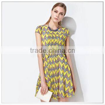 2014 Newest Design Individual Digital Printing Silk Dress