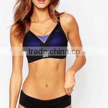 Private Label Fitness Wear Gym Clothing Shock Absorber Sports Bra for Custom Band HSB2039