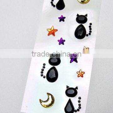 Gem Stickers Craft Rhinestone Mirror Decoration Sticker for Card Making photo-6