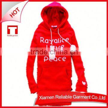 Warm girls red winter korean fashion hoodies