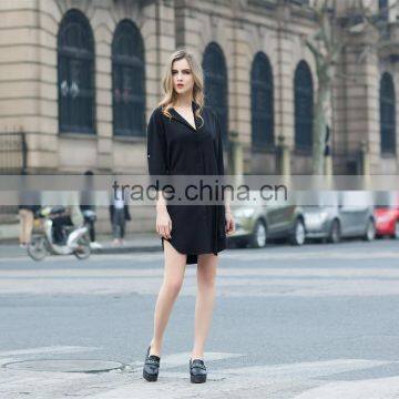 v-neck waistband dress long sleeve sexy loose dress